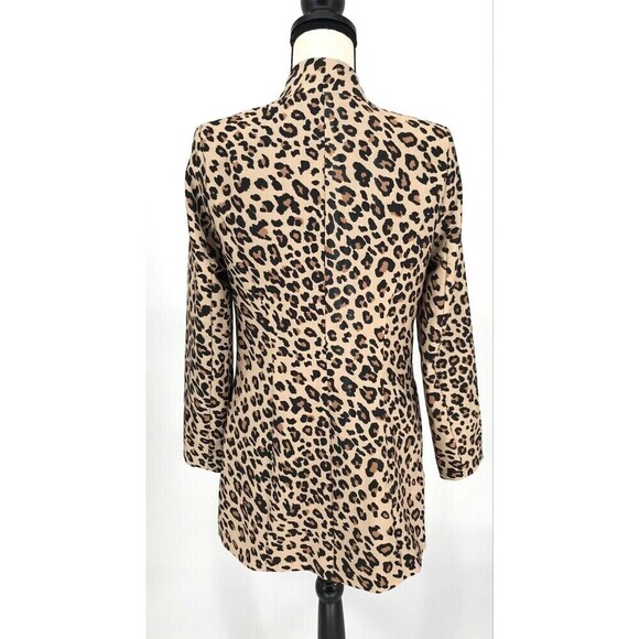 FloryDay Blazer/Suit Womens Leopard Print Long‎ Sleeve Open Front Size Small - Picture 4 of 10